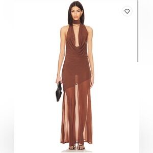 Estelle Maxi Dress in Chocolate